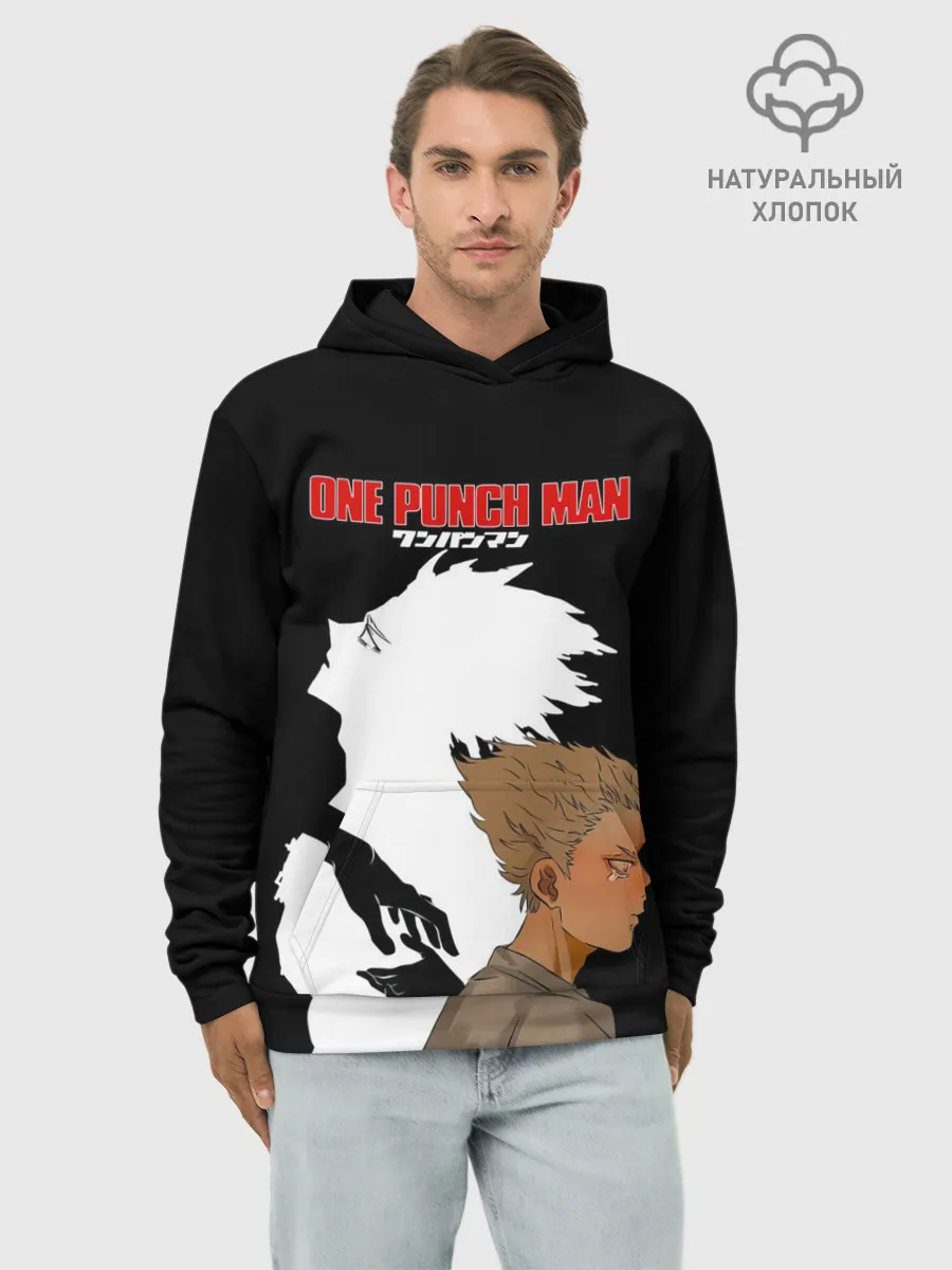Худи мужской база хлопок / Слеза Гароу One Punch-Man