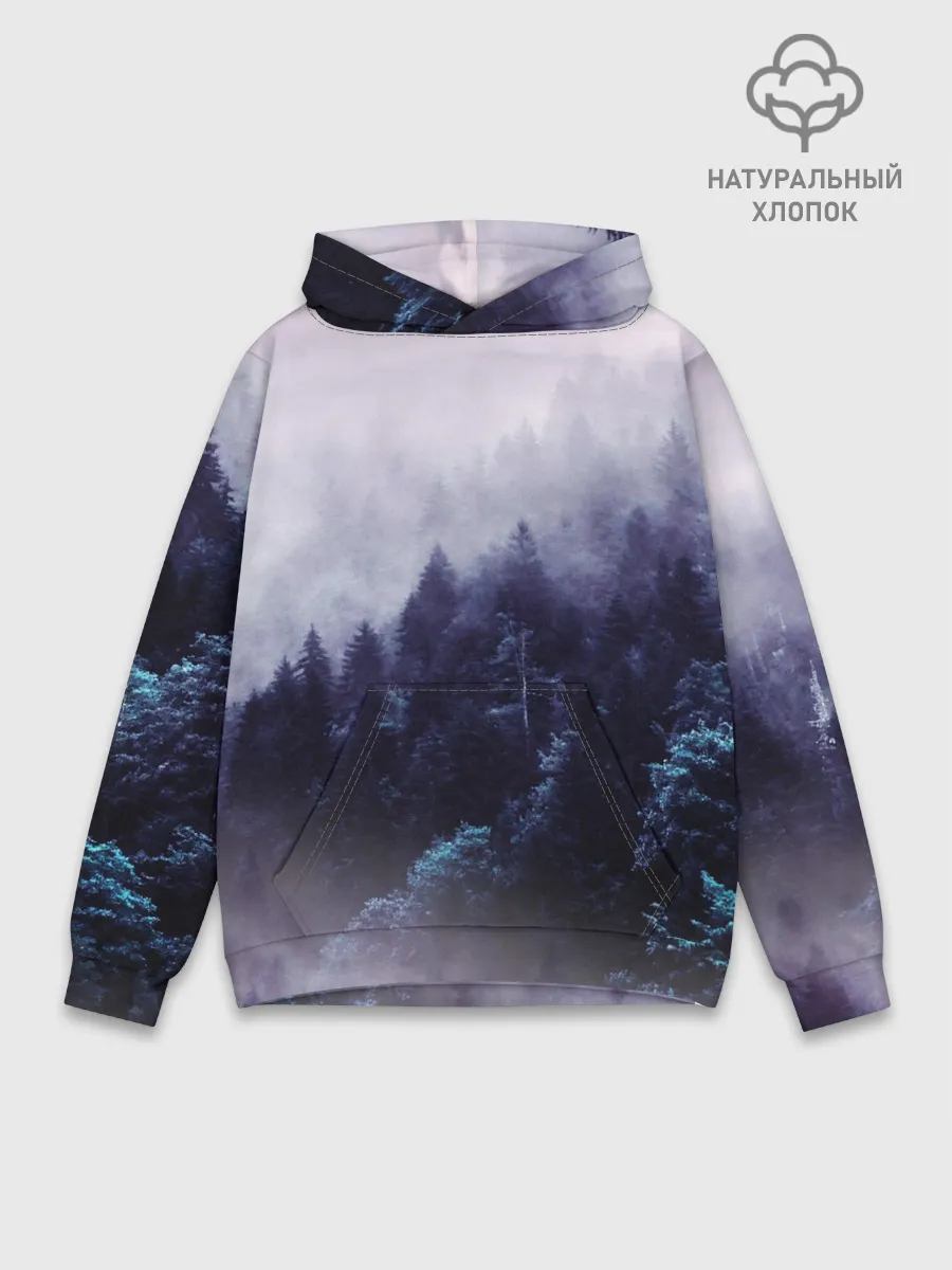 Худи мужской база хлопок / ЛЕСНОЙ ТУМАН