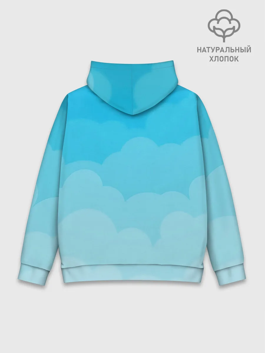 Худи мужской база хлопок / Голубые облака