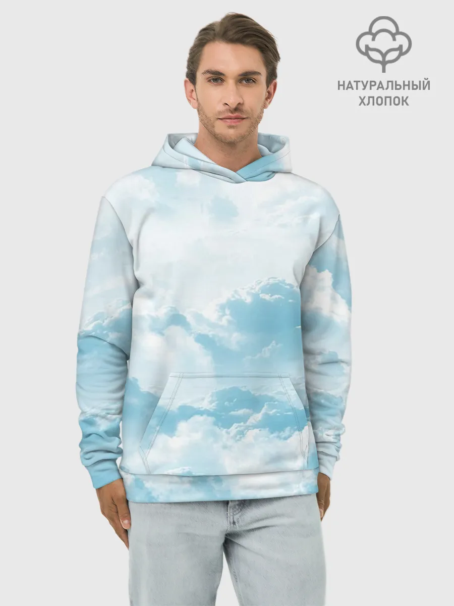 Худи мужской база хлопок / Плотные облака
