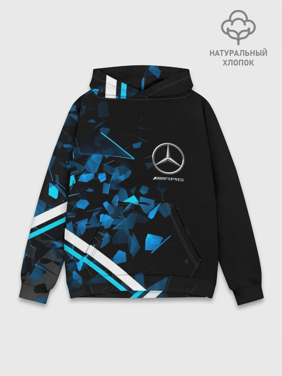 Худи мужской база хлопок / Mercedes AMG | Осколки стекла