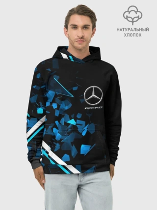 Худи мужской база хлопок / Mercedes AMG | Осколки стекла