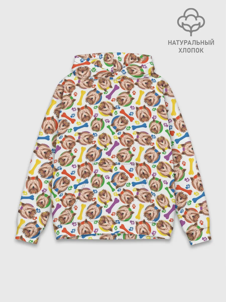 Худи мужской база хлопок / Йоркширский Терьер