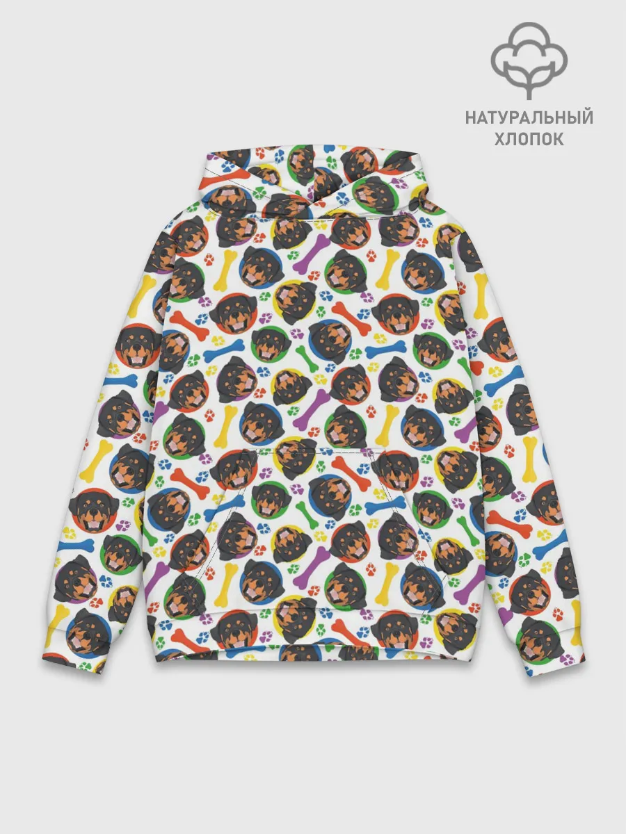 Худи мужской база хлопок / Ротвейлер