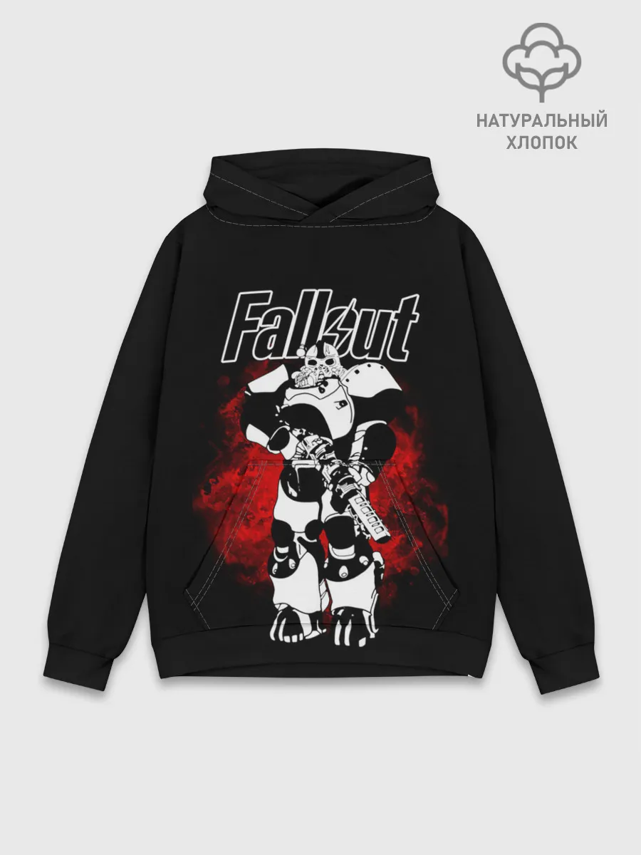 Худи мужской база хлопок / Fallout / Фоллаут, в доспехах