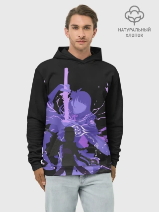 Худи мужской база хлопок / Genshin Impact Raiden