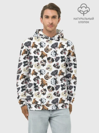 Худи мужской база хлопок / Разные Породы Собак