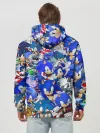 Худи мужской база хлопок / SONIC СИНИЙ ЁЖ СОНИК