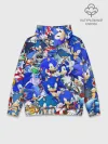 Худи мужской база хлопок / SONIC СИНИЙ ЁЖ СОНИК