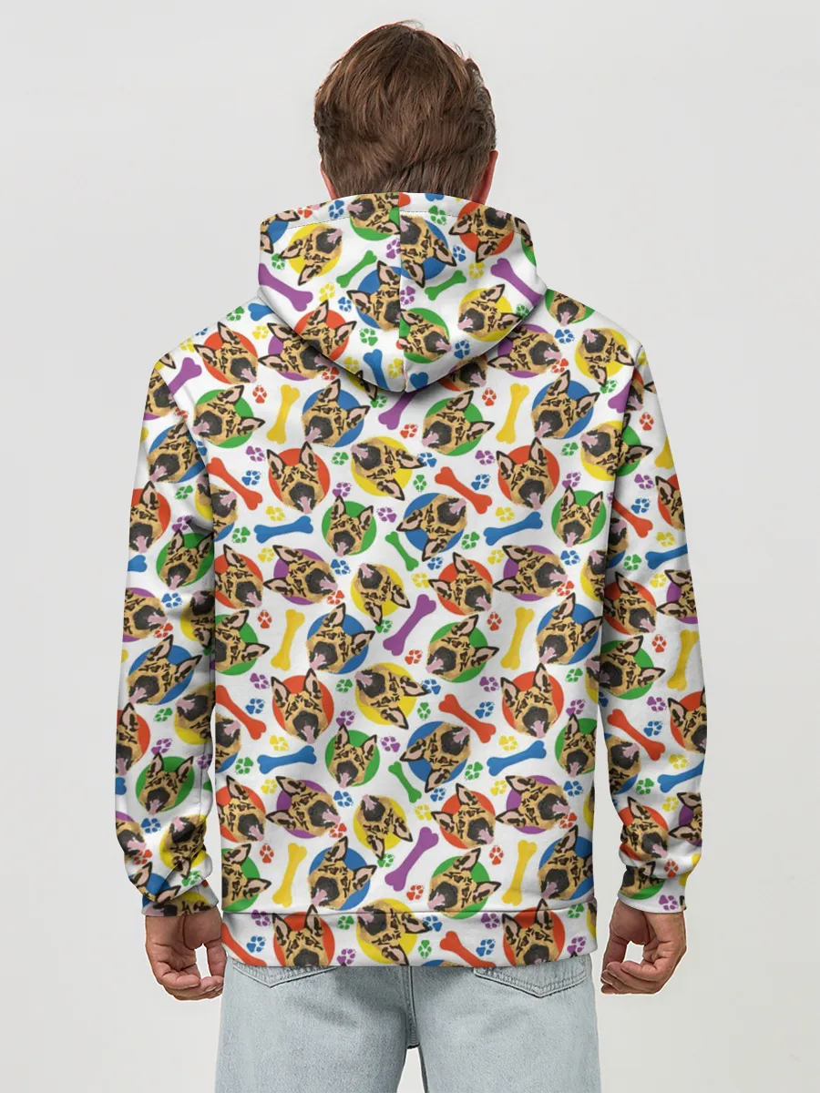 Худи мужской база хлопок / Немецкая Овчарка