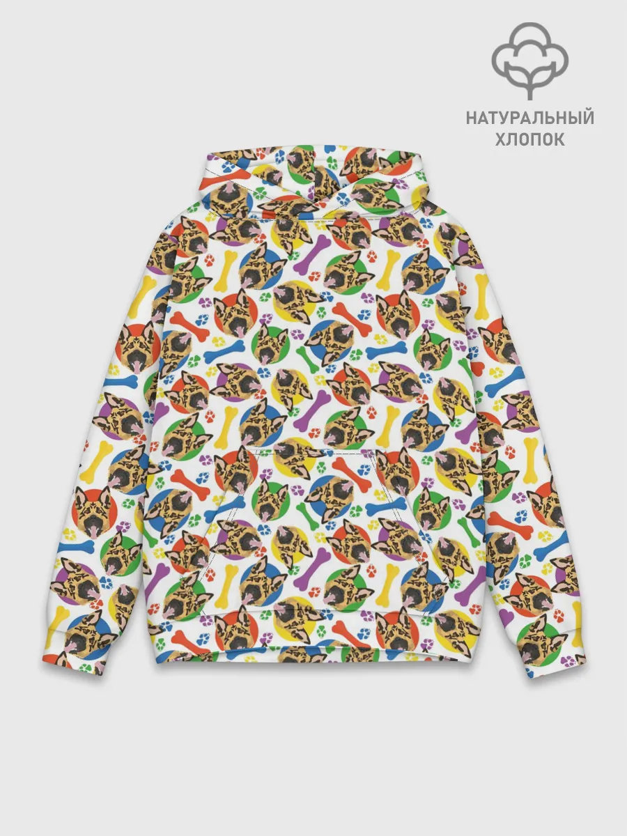 Худи мужской база хлопок / Немецкая Овчарка