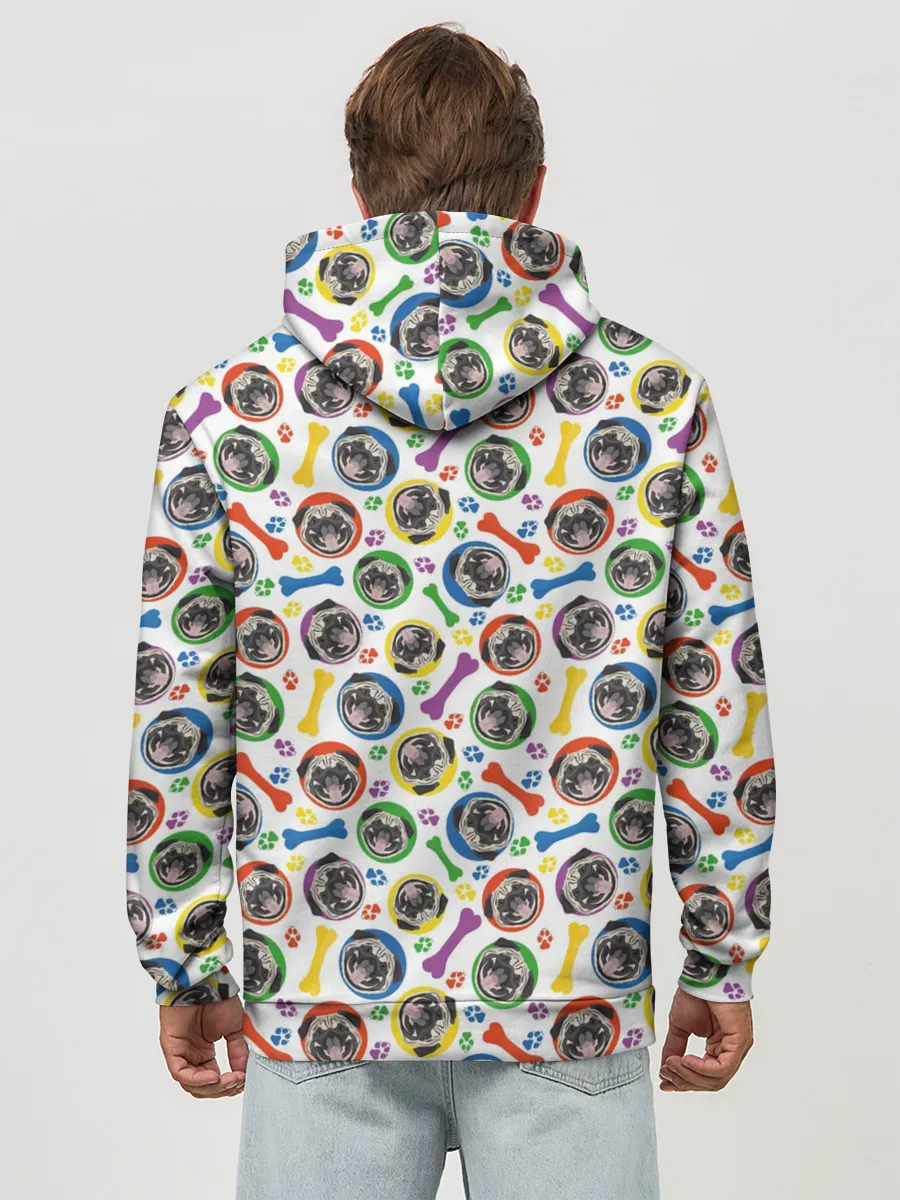 Худи мужской база хлопок / Мопс