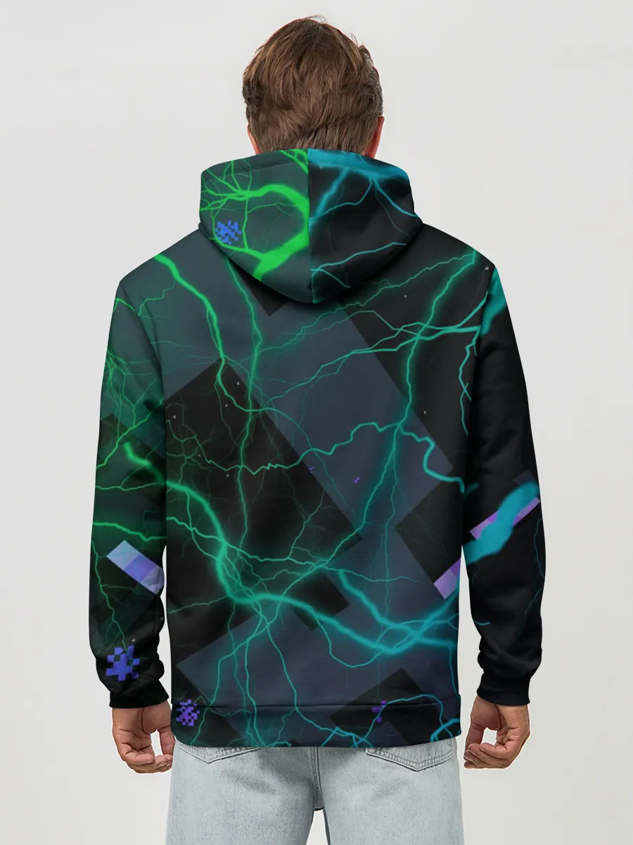 Худи мужской база хлопок / Молнии Майнкрафт