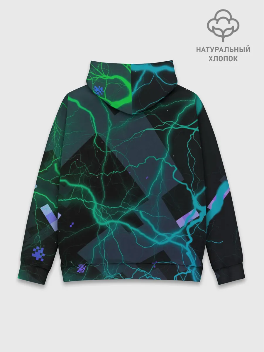 Худи мужской база хлопок / Молнии Майнкрафт