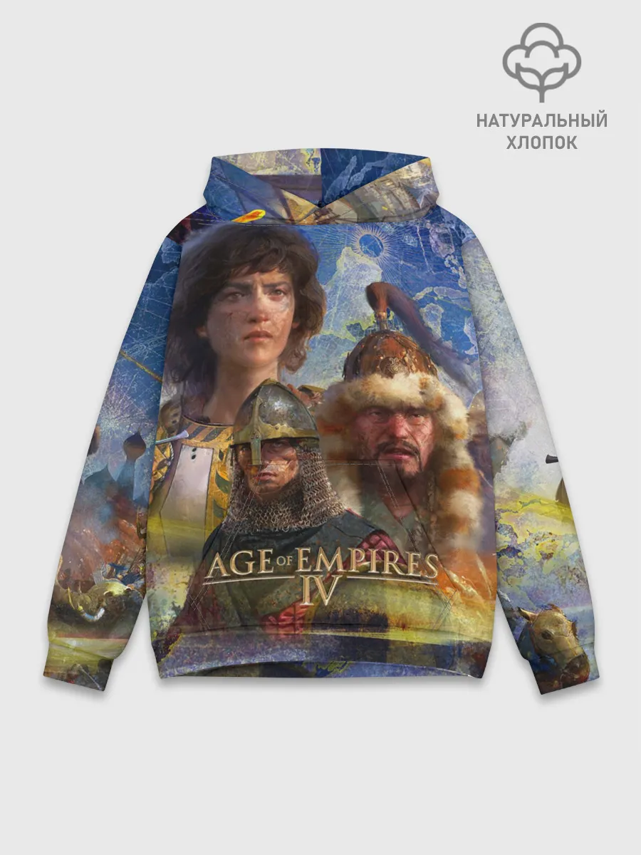 Худи мужской база хлопок / Age of Empires 4 Обложка