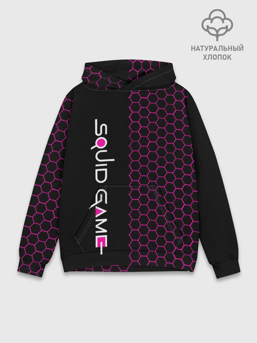 Худи мужской база хлопок / Игра в кальмара: Соты.