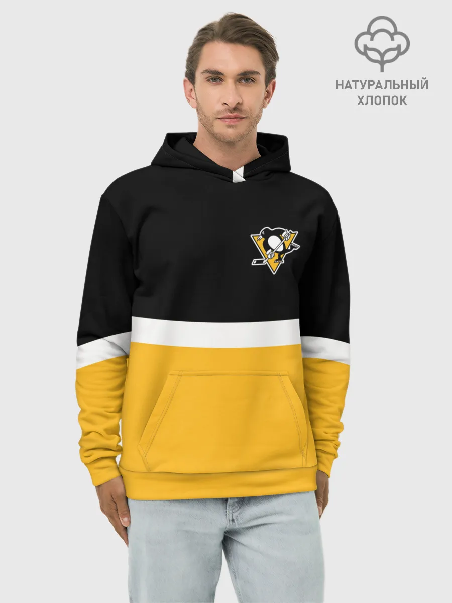 Худи мужской база хлопок / Питтсбург Пингвинз НХЛ