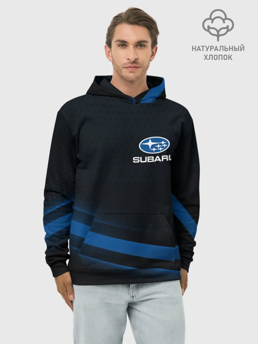 Худи мужской база хлопок / Subaru, sport style