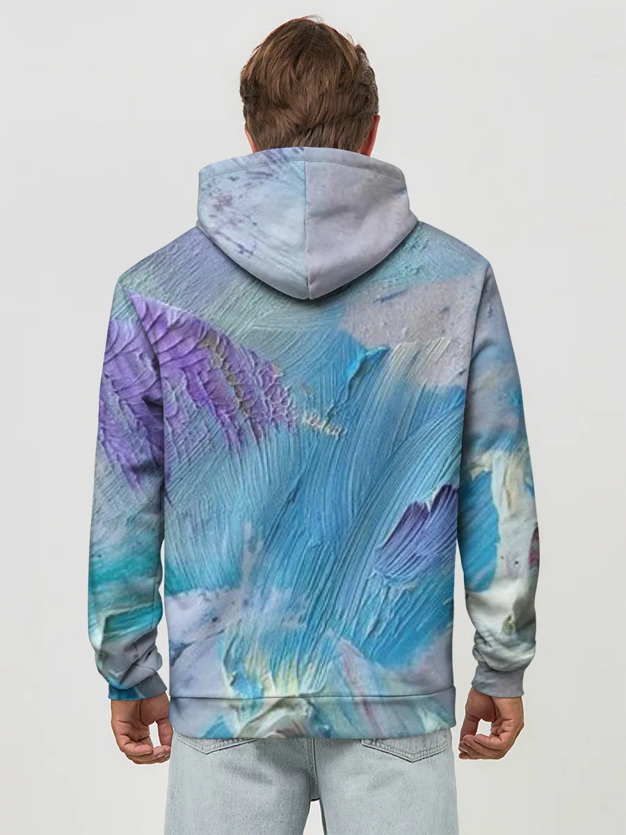 Худи мужской база хлопок / Оставленная краска