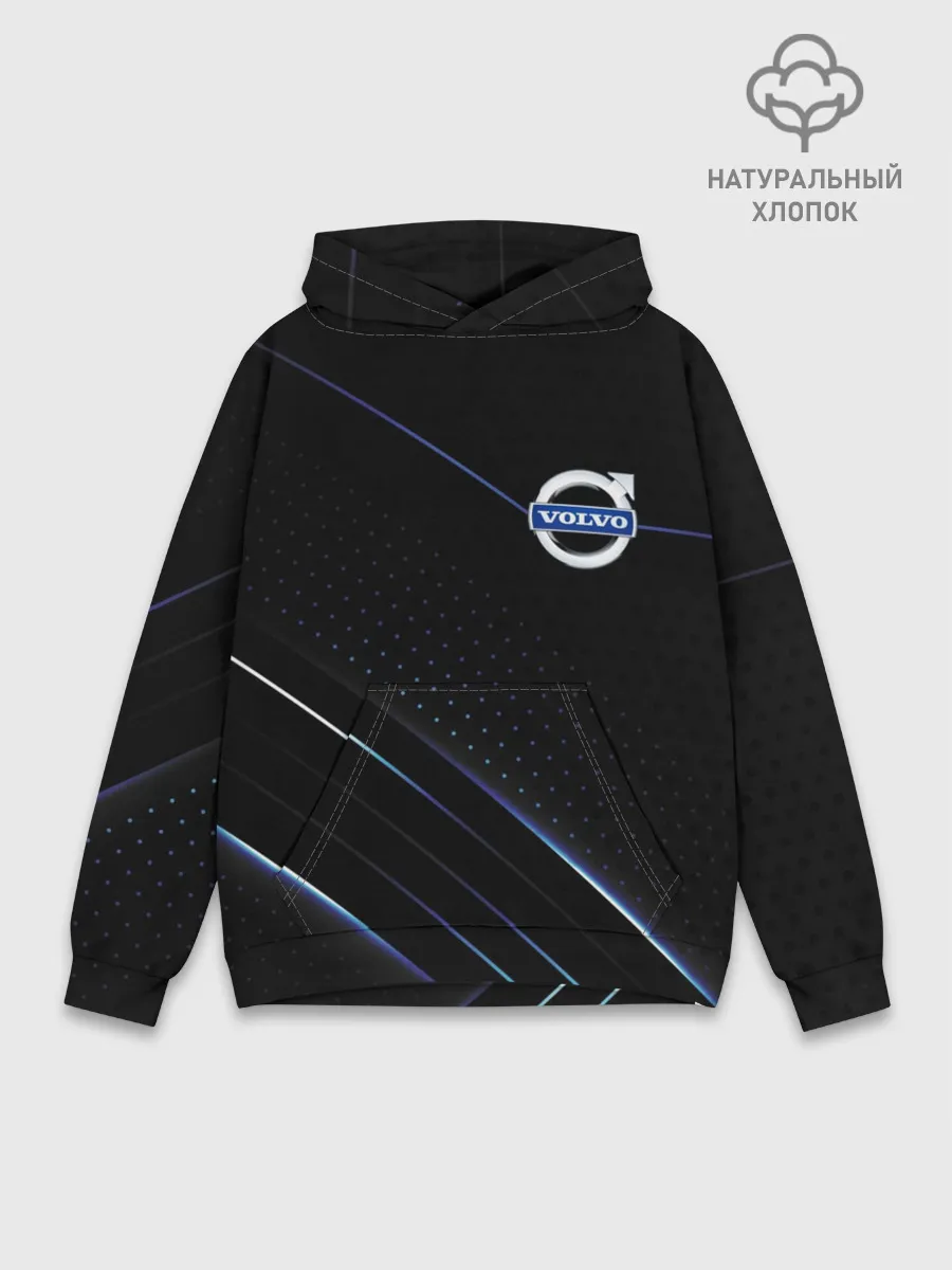 Худи мужской база хлопок / Volvo, полоски