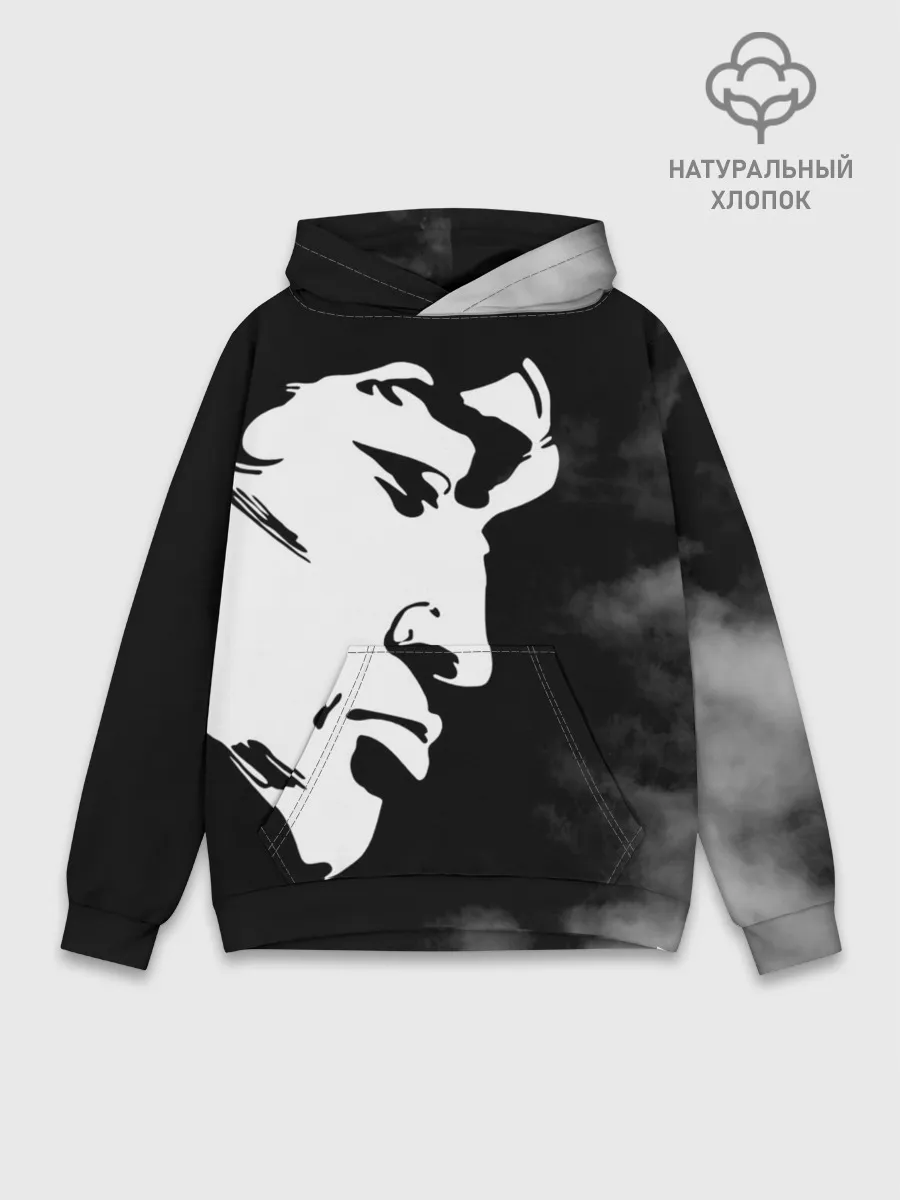 Худи мужской база хлопок / Профиль Виктора Цой