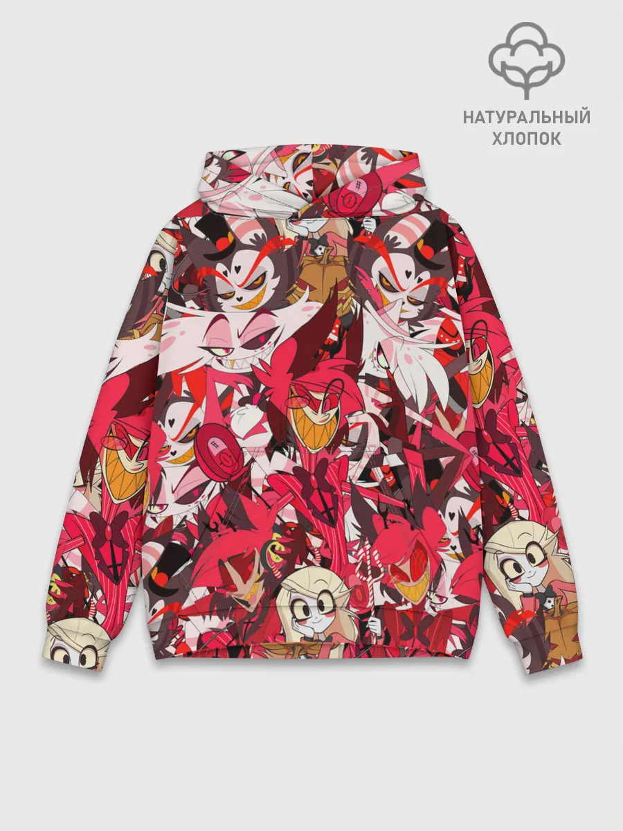 Худи мужской база хлопок / ОТЕЛЬ ХАЗБИН ПЕРСОНАЖИ МУЛЬТФИЛЬМА