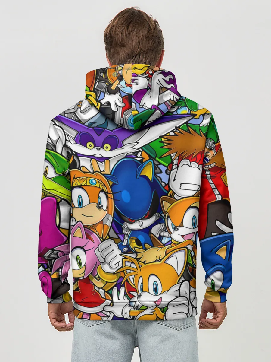 Худи мужской база хлопок / КИБЕР СОНИК | CYBER SONIC ROBOT