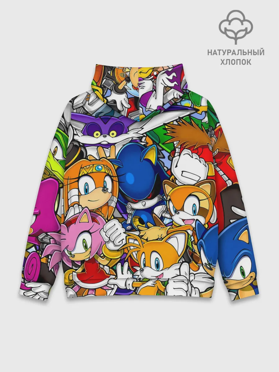 Худи мужской база хлопок / КИБЕР СОНИК | CYBER SONIC ROBOT