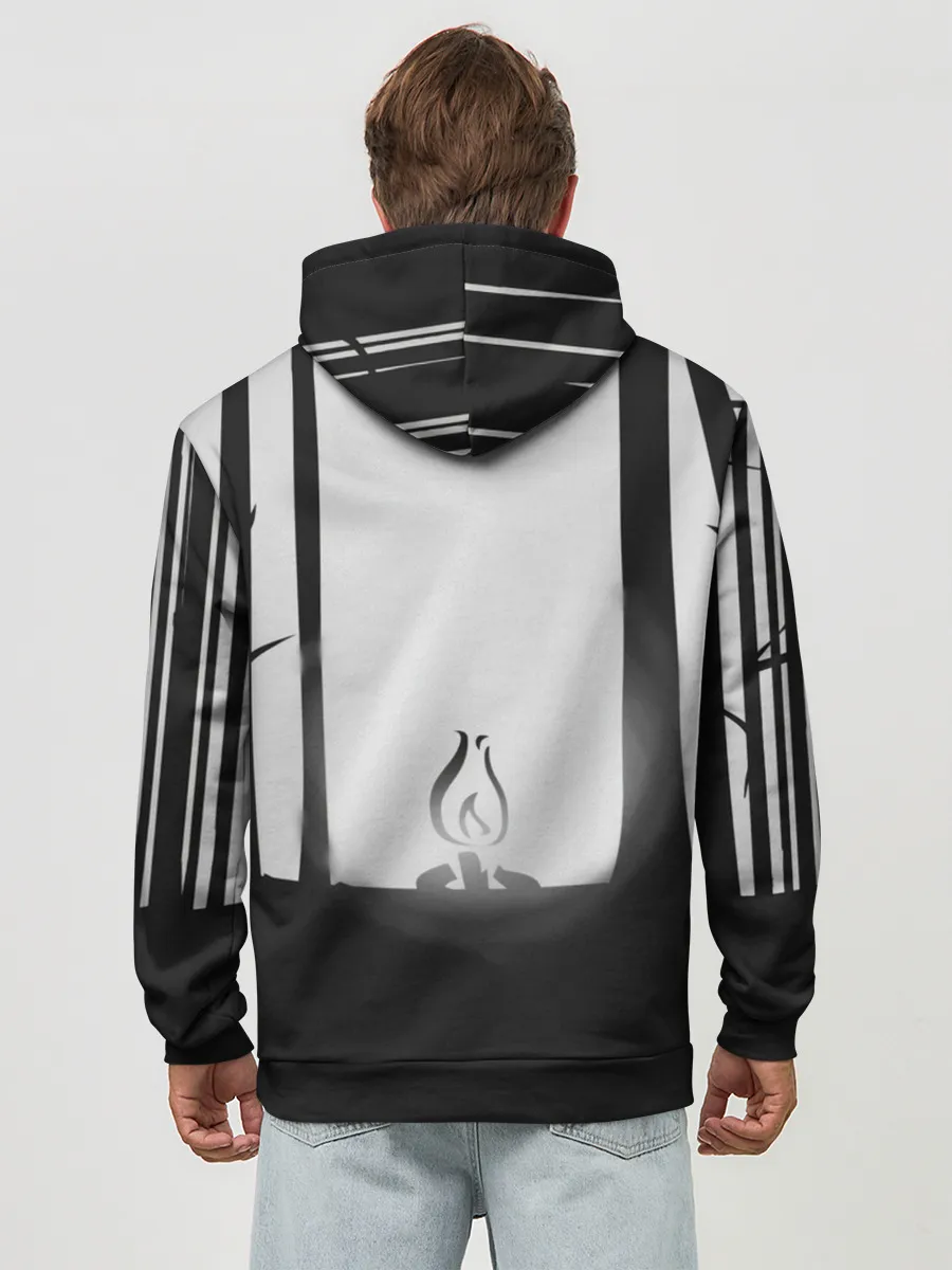 Худи мужской база хлопок / Огонёк из Раста