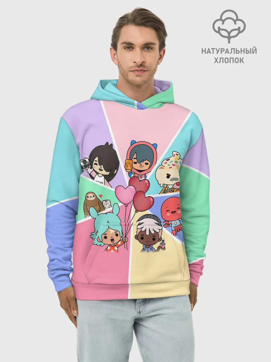 Худи мужской база хлопок / TOCA BOCA WORLD HEROES / ТОКА БОКА