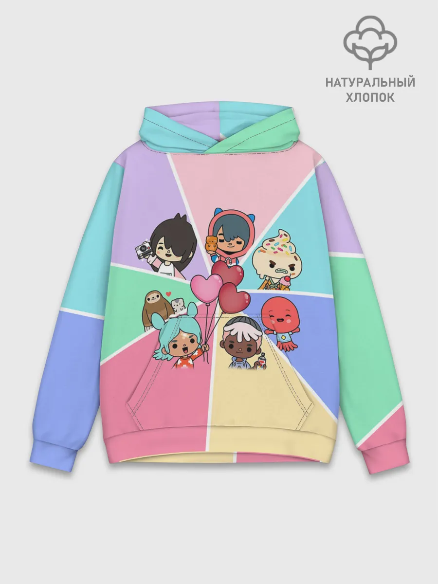 Худи мужской база хлопок / TOCA BOCA WORLD HEROES / ТОКА БОКА