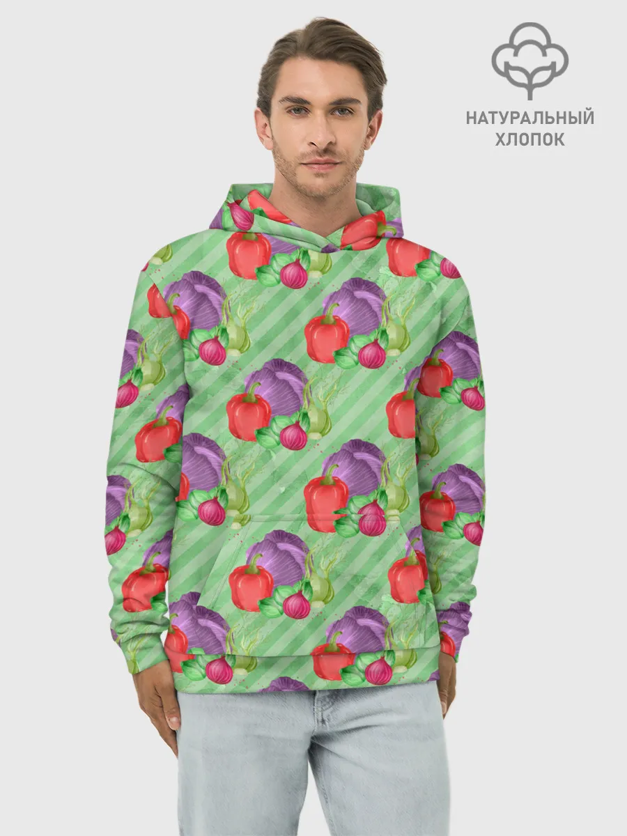 Худи мужской база хлопок / Vegan | Огород