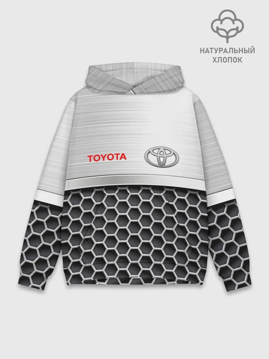 Худи мужской база хлопок / Toyota | Стальная решетка