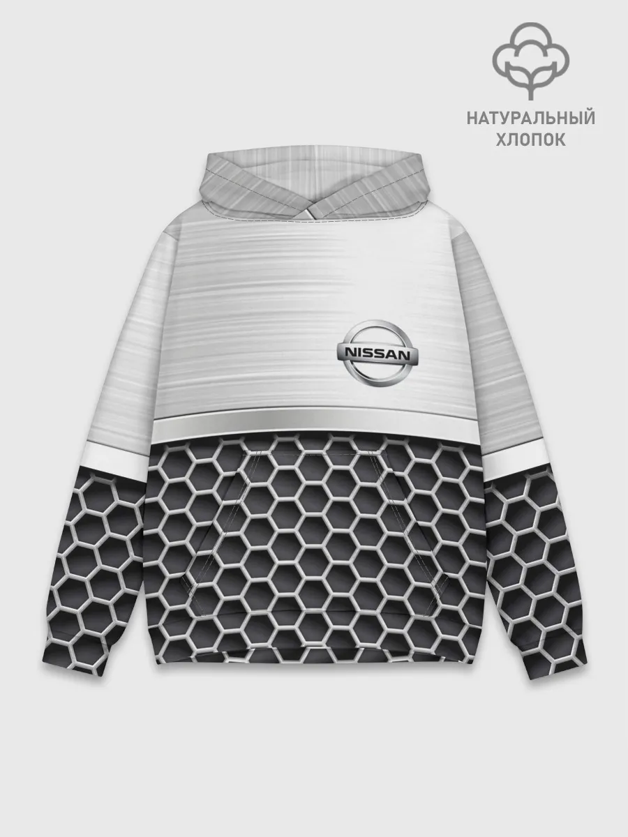 Худи мужской база хлопок / Nissan | Стальная решетка