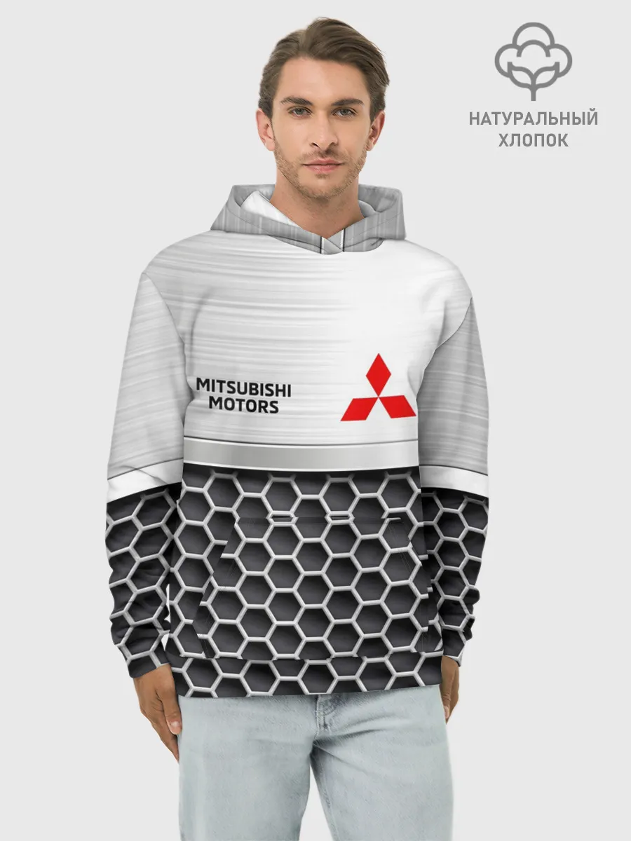 Худи мужской база хлопок / Mitsubishi | Стальная решетка