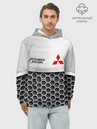 Худи мужской база хлопок / Mitsubishi | Стальная решетка