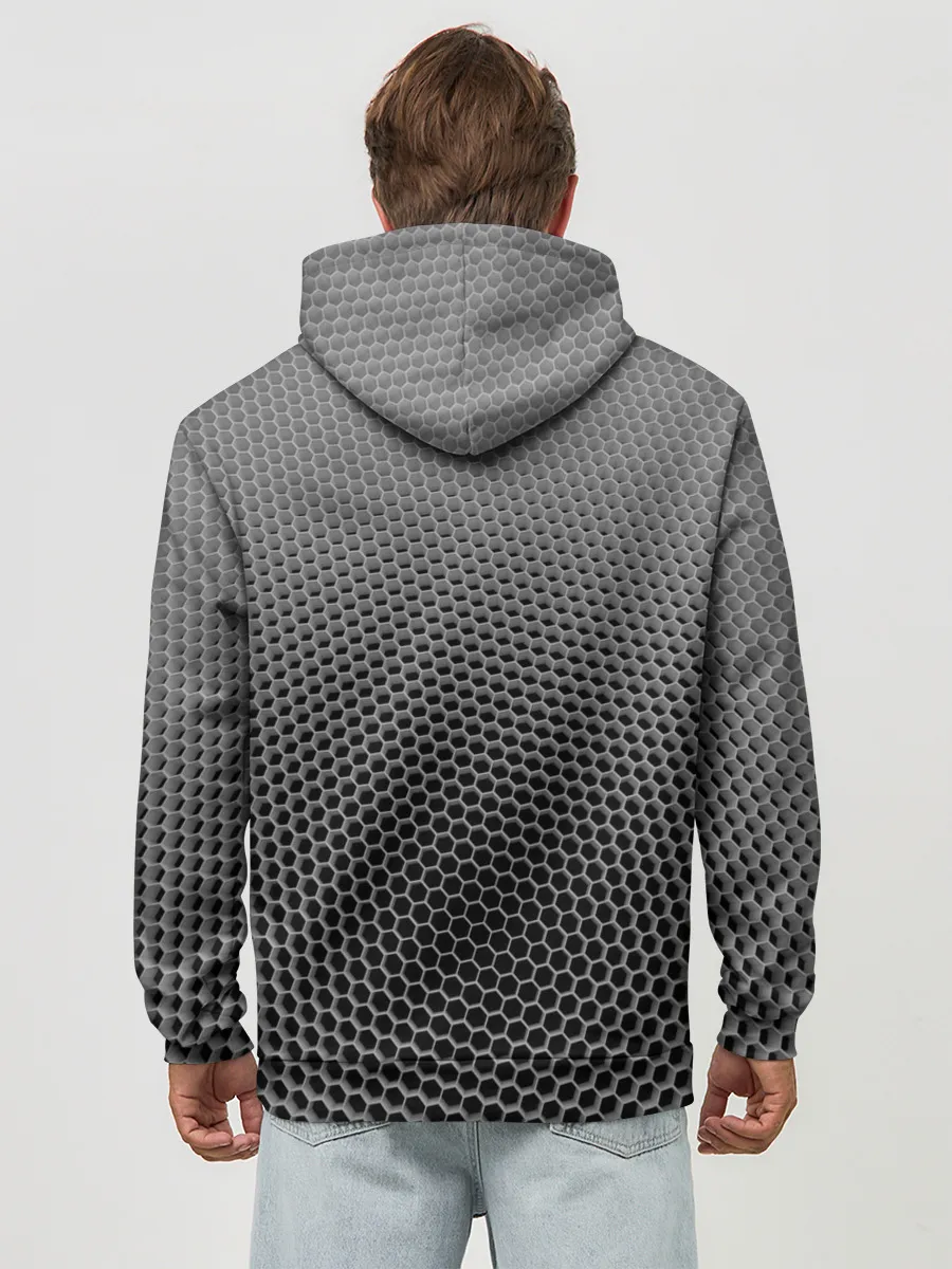Худи мужской база хлопок / шестиугольная сетка