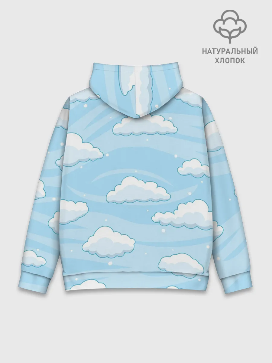 Худи мужской база хлопок / Зимние облака