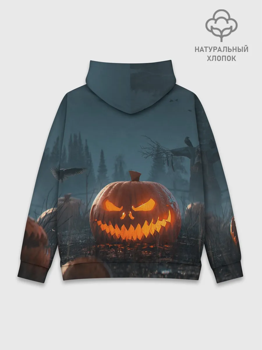 Худи мужской база хлопок / НОЧЬ ХЕЛОЛОУИНА