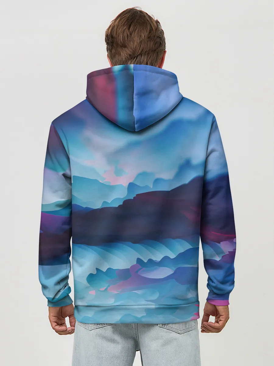 Худи мужской база хлопок / Грозовые мазки