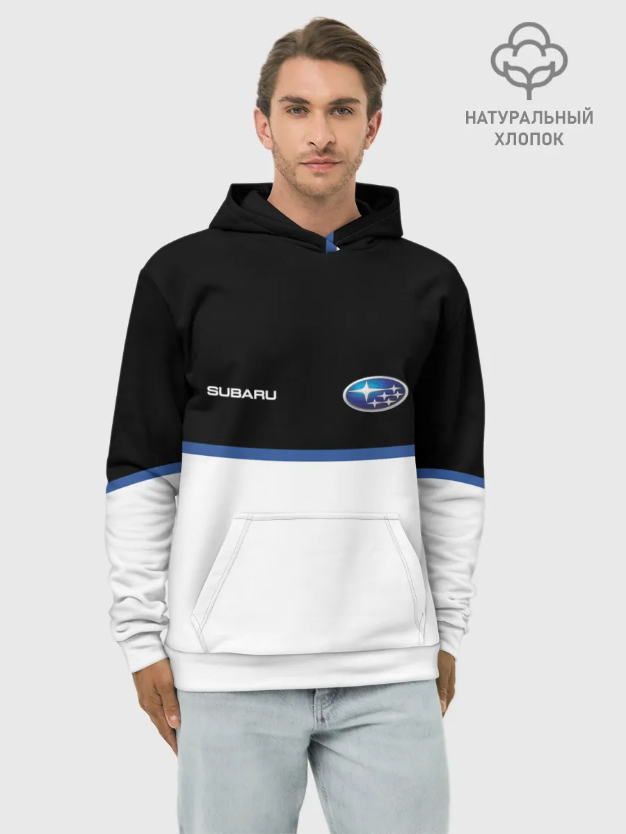 Худи мужской база хлопок / Subaru | Два цвета