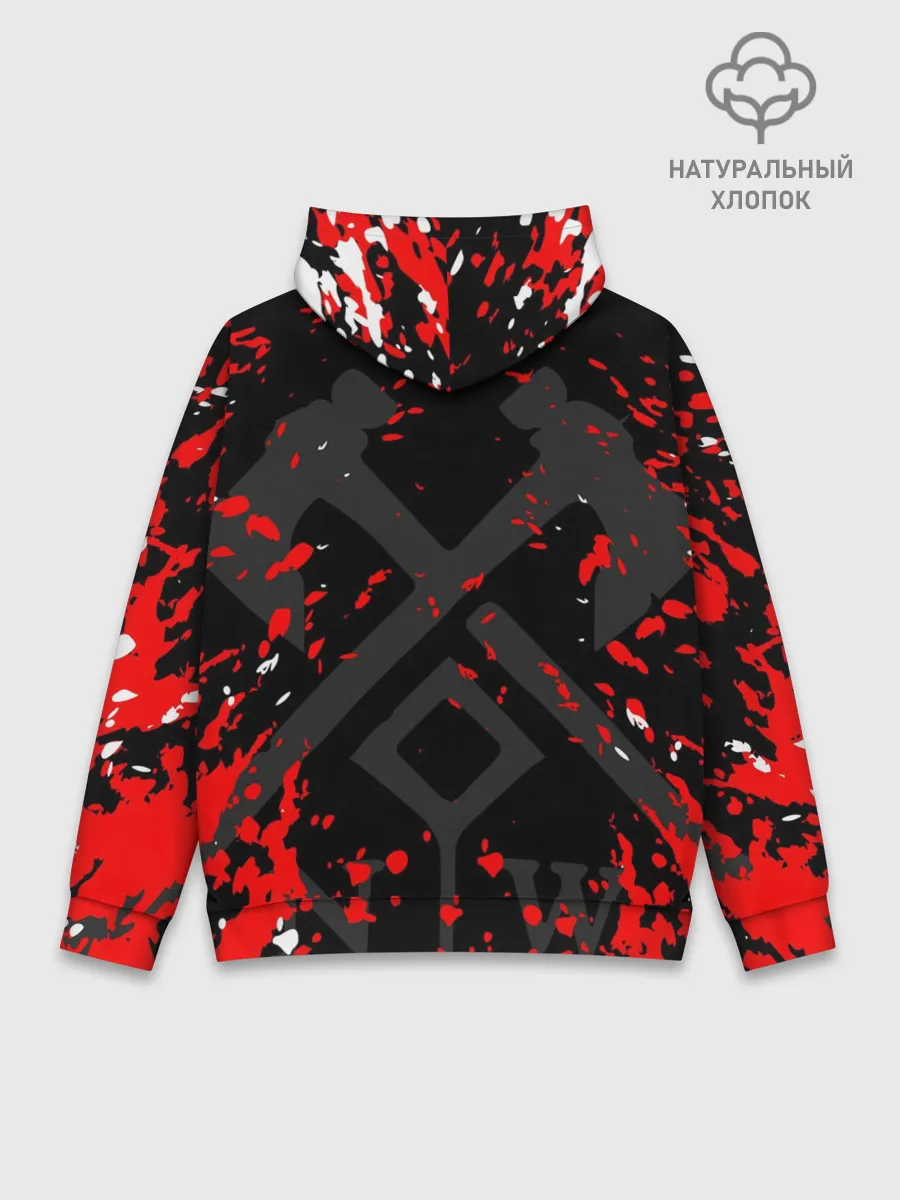 Худи мужской база хлопок / NEW WORLD / НЬЮ ВОРЛД / БРЫЗГИ