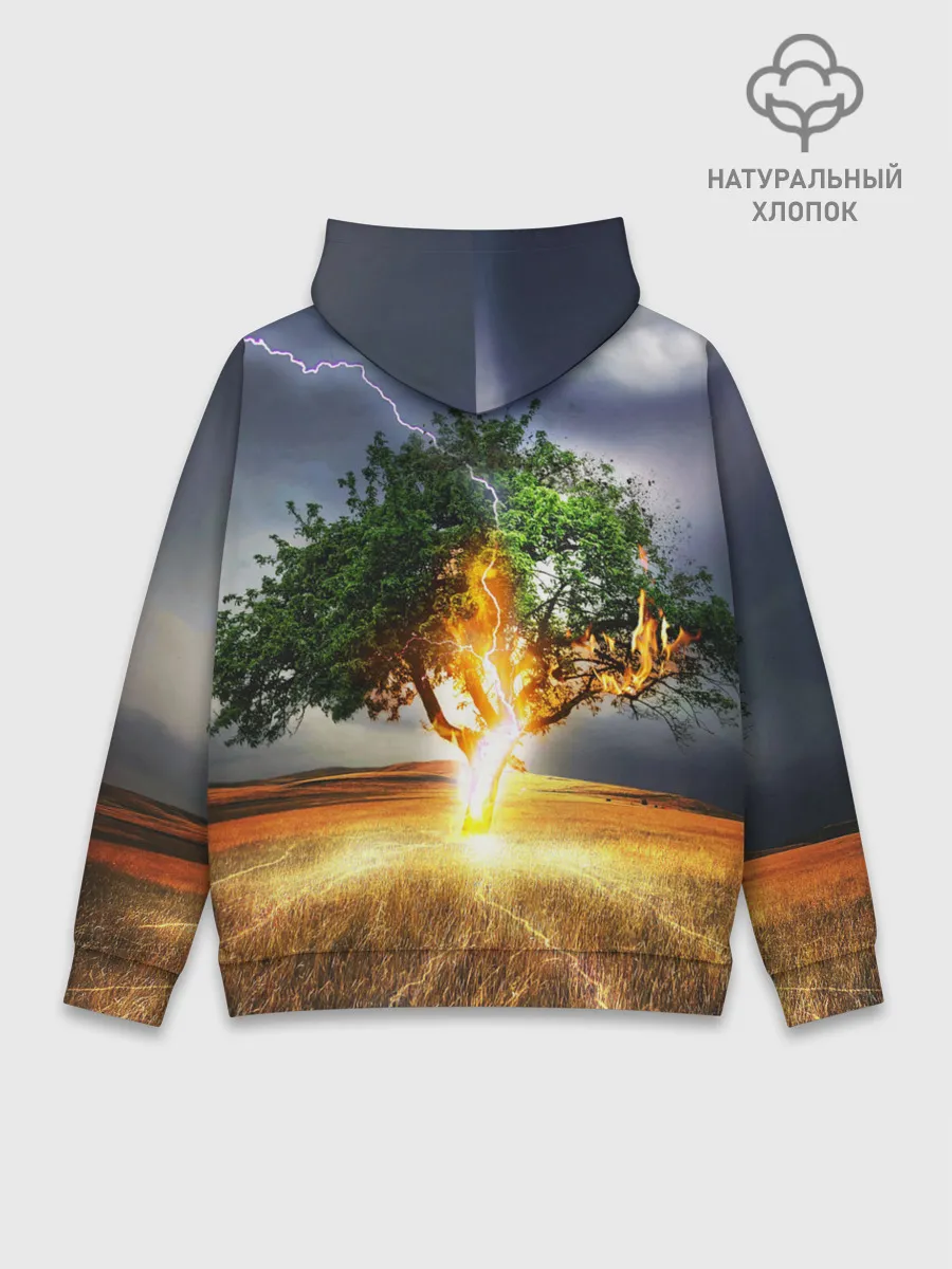 Худи мужской база хлопок / Удар молнией