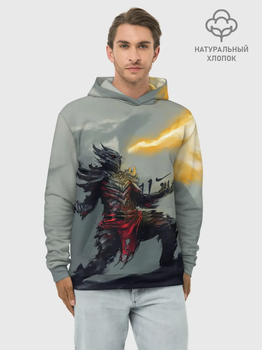 Худи мужской база хлопок / Dragonborne is here