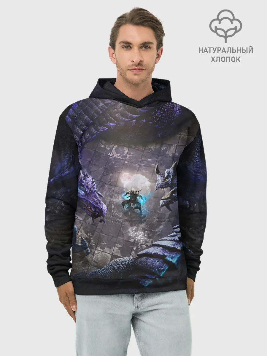 Худи мужской база хлопок / В окружении драконов