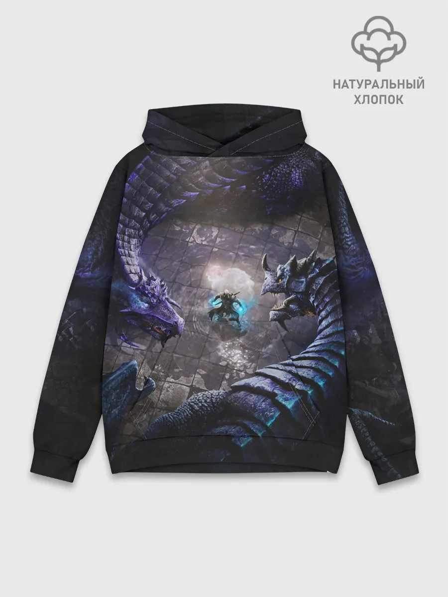 Худи мужской база хлопок / В окружении драконов