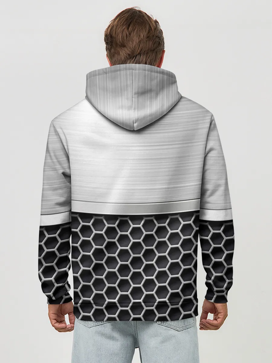 Худи мужской база хлопок / Шевроле | Стальная решетка