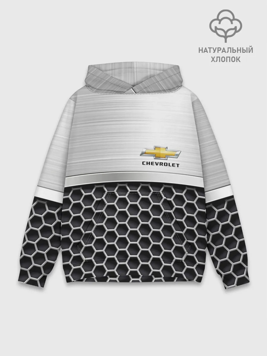 Худи мужской база хлопок / Шевроле | Стальная решетка