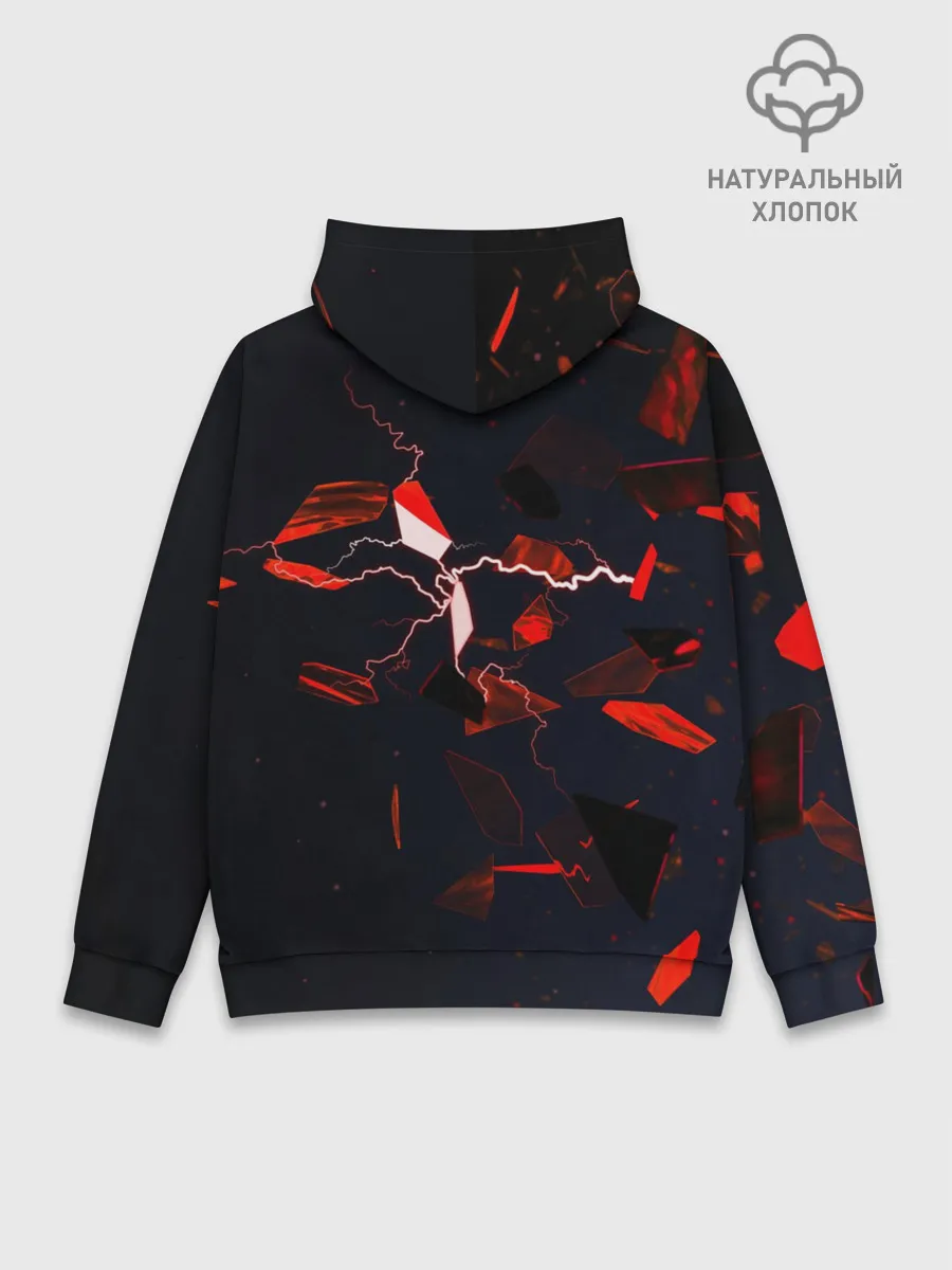 Худи мужской база хлопок / DOTA 2 | 3D плиты и молния