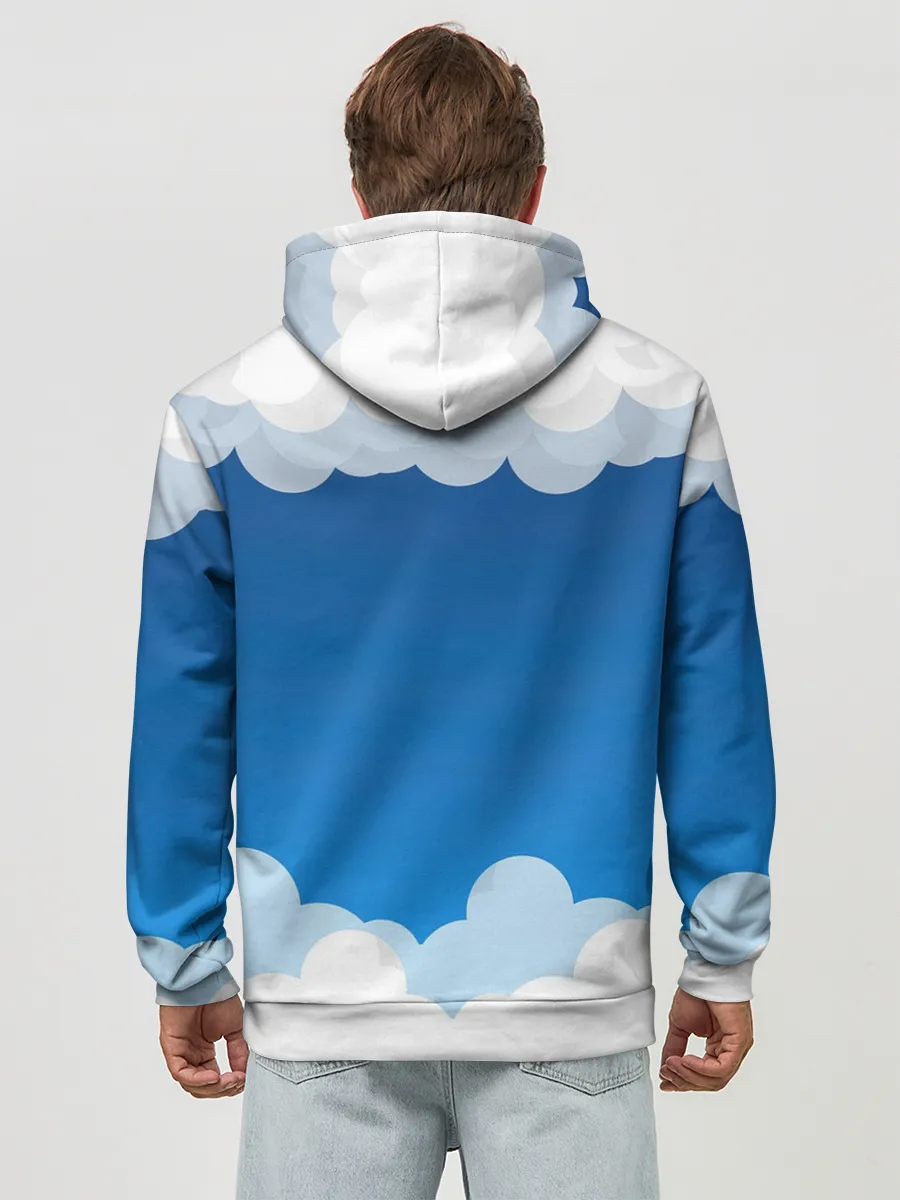 Худи мужской база хлопок / Полёт в облаках